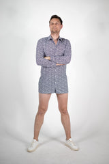 Calchemise fleurs bleues