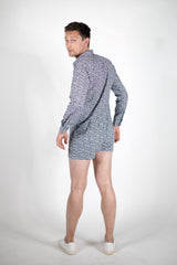 Calchemise fleurs bleues