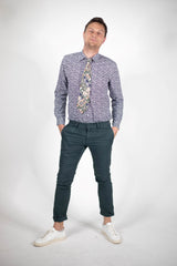 Calchemise fleurs bleues