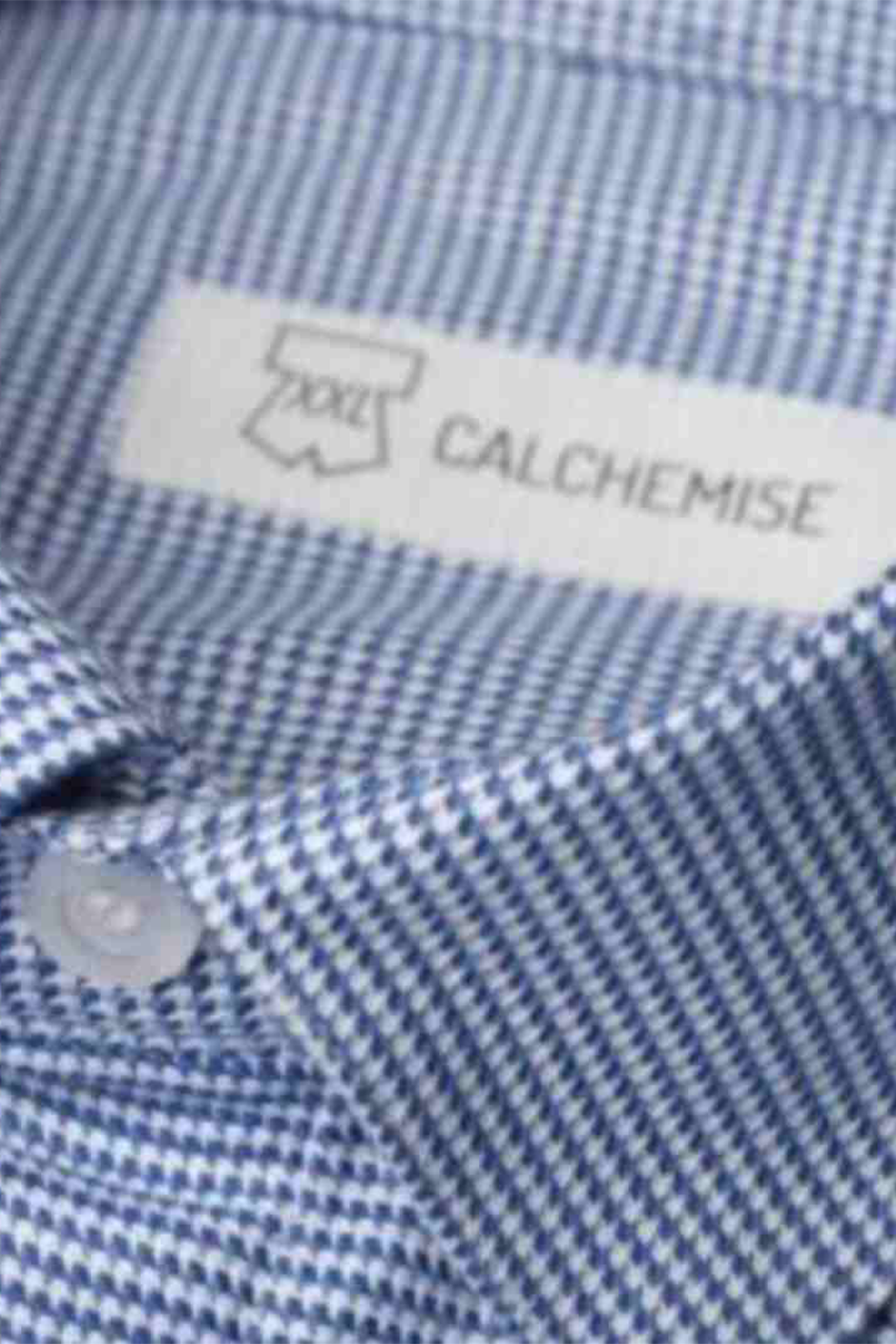 Calchemise Pied de poule bleu