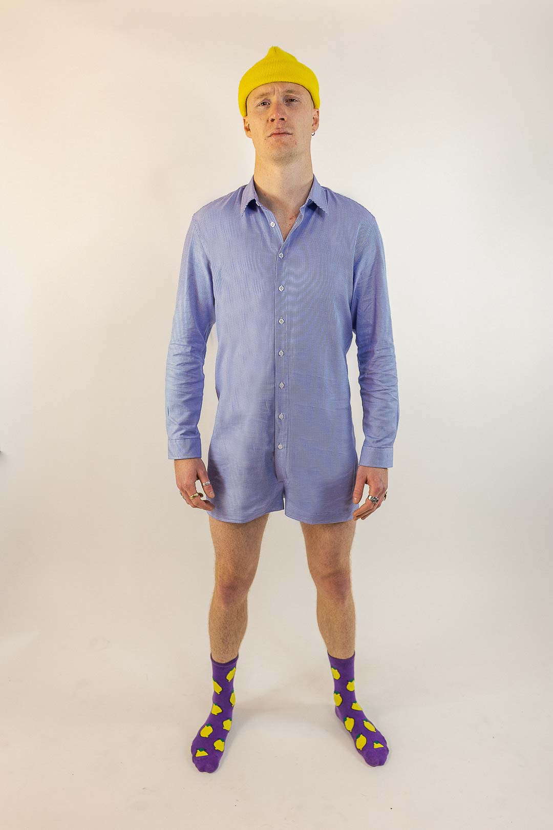 Calchemise Pied de poule bleu