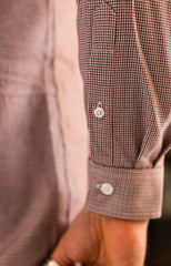 Calchemise Pied de poule rouge et vert